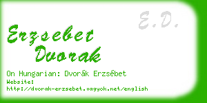 erzsebet dvorak business card